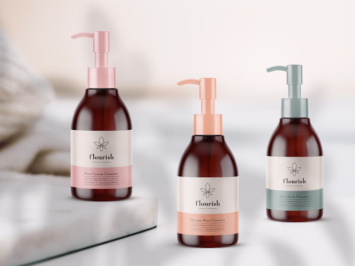 Brand Identity for Flourish Skincare