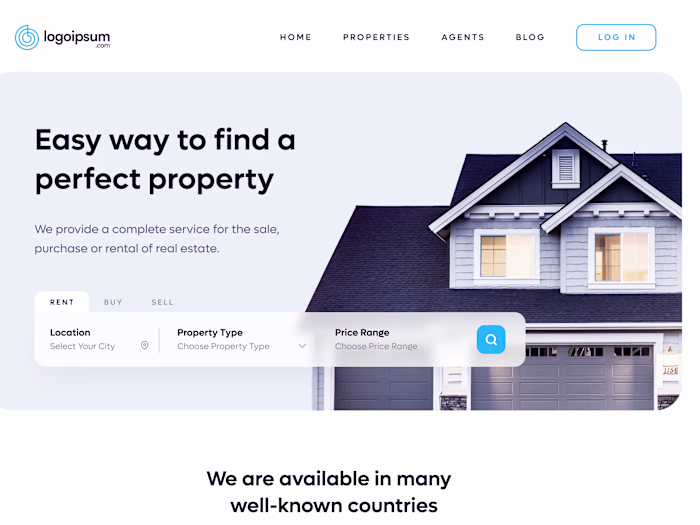 Real Estate Landing Page Design 