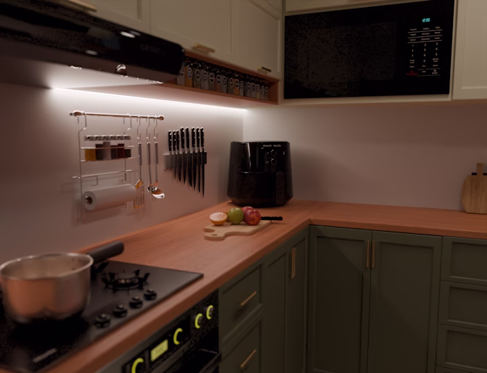 Kitchen renovation | Design, 3d modelling and rendering