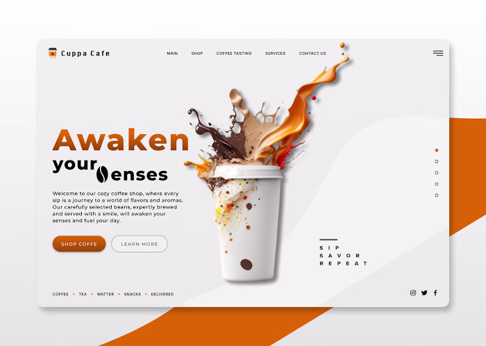 Coffee Shop Website | Cuppa Cafe