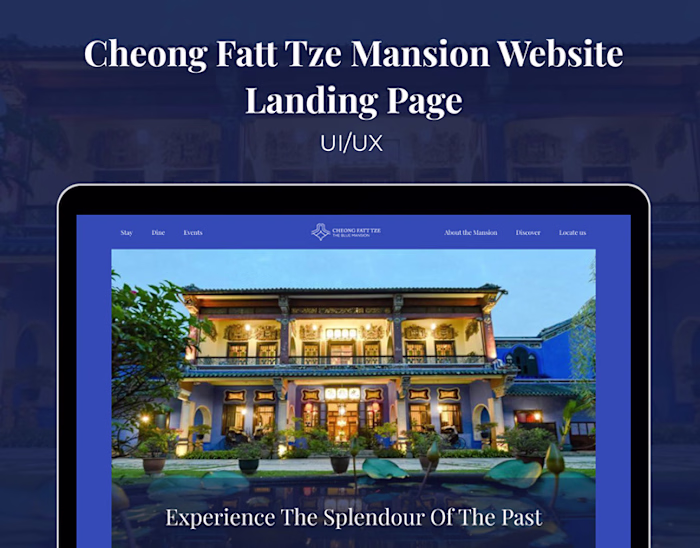 Landing Page Redesign - Cheong Fatt Tze Mansion website on Beha…