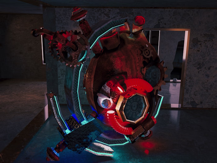 Low Poly Steampunk Heart