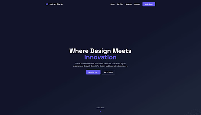 Agency Website Development with Bolt.new