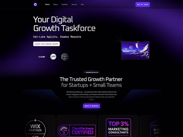 6 Degrees Media Website Redesign