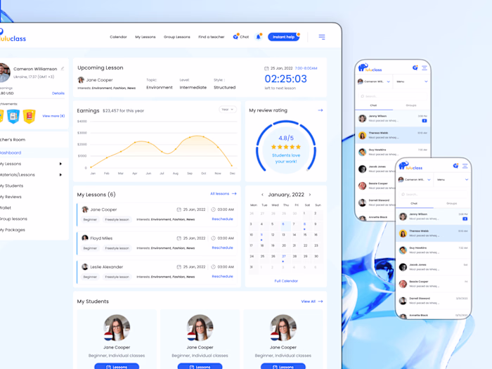 📚 Product UX/UI Design for Online Language Learning
