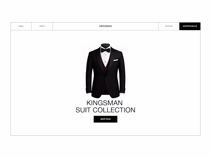 KINGSMEN Fashion Brand Website Design and Development