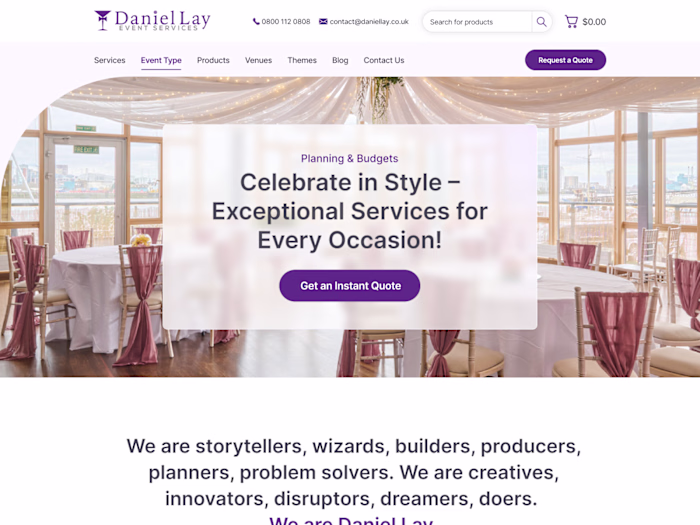 Daniel Lay Event Services —
Website