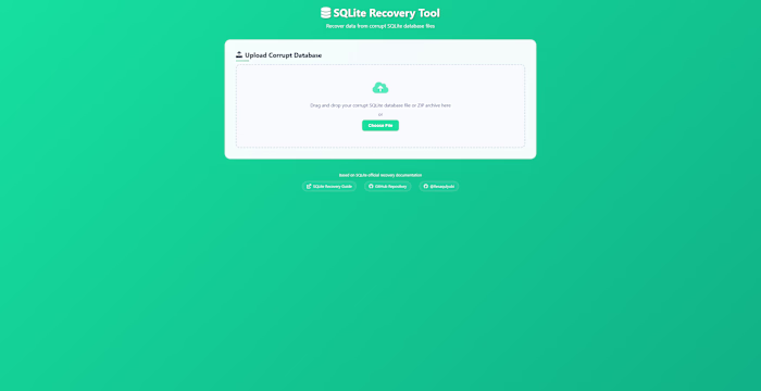 SQLite Database Recovery Tool Development
