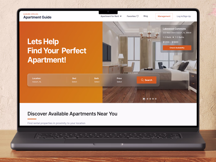 Auburn Apartment Guide Redesign