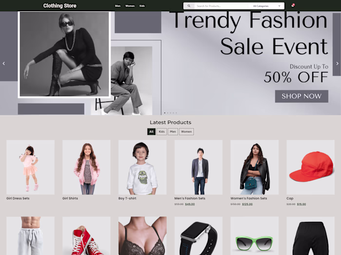 Clothing Shopping Website