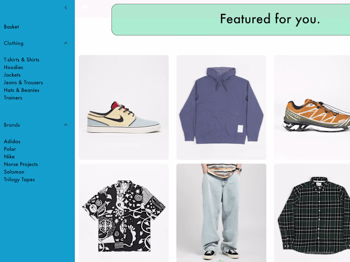 E-commerce Website with Custom UI