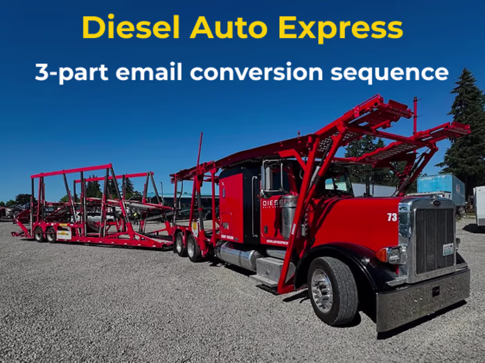 3 part email sequences for Diesel Auto Express