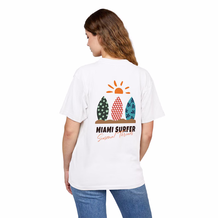 Miami Surfer Summer T-Shirt Design