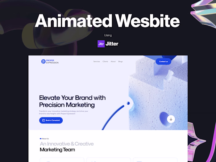 Animated Website Using Jitter