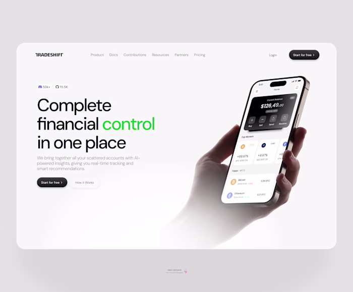 Fintech Hero Section Redesign for Tradeshift