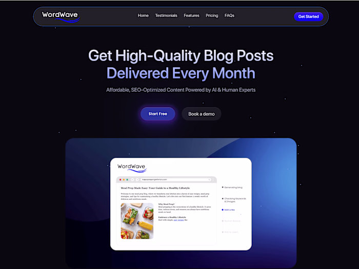 WordWave Startup: Automating Human + AI Driven Content Creation