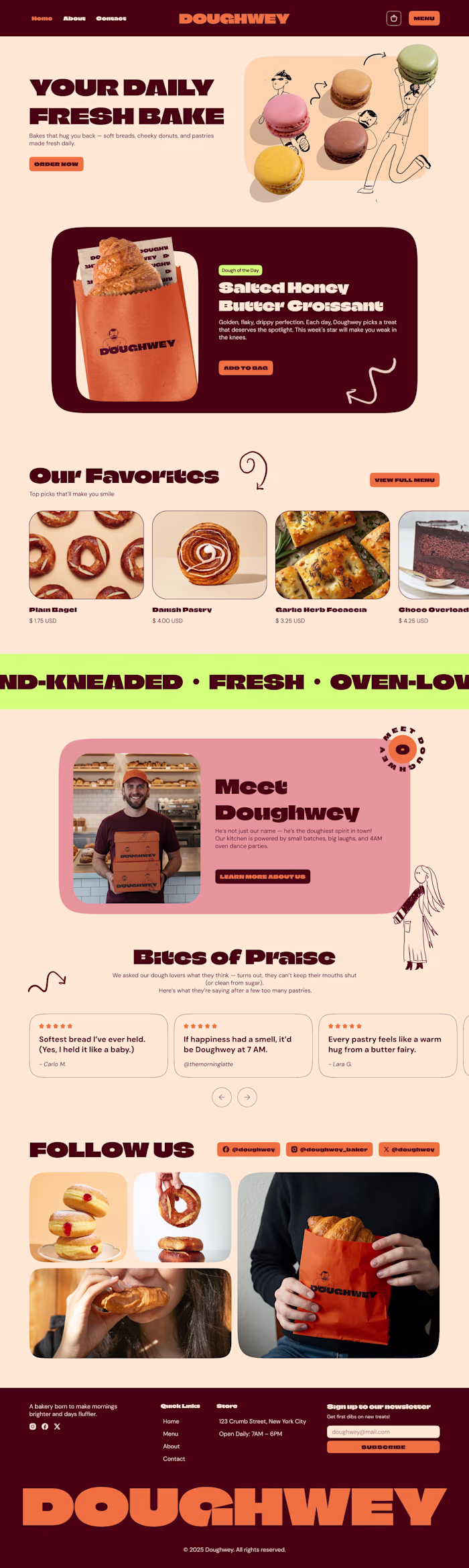 Bakery Website Template Design