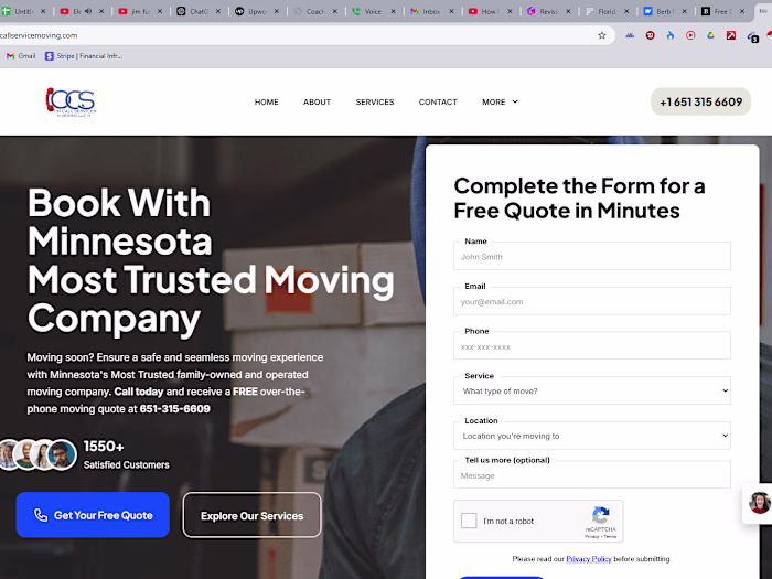Webflow Design & Development for Moving Company 