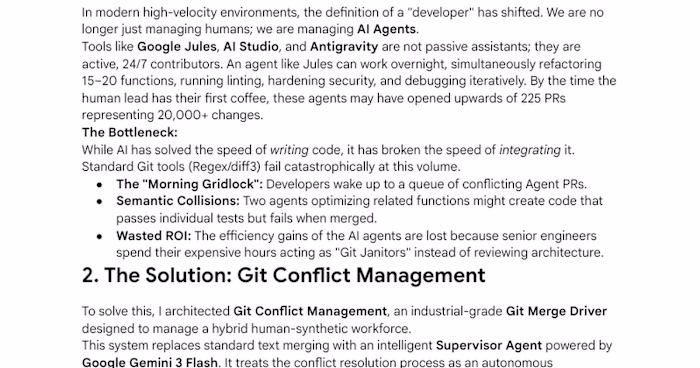 Git Conflict Management System for AI-Human Integration