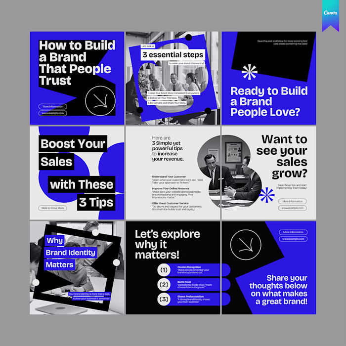 Brand Booster Carousel – Canva Social Media Template
