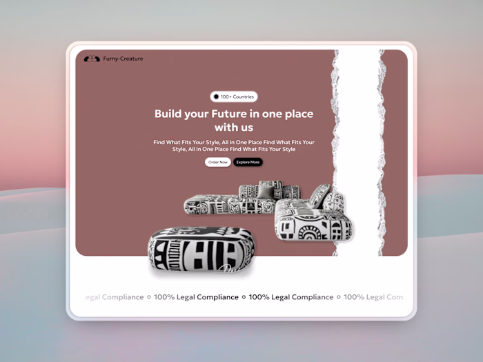 Furny-Creature - Furniture Company Landing page