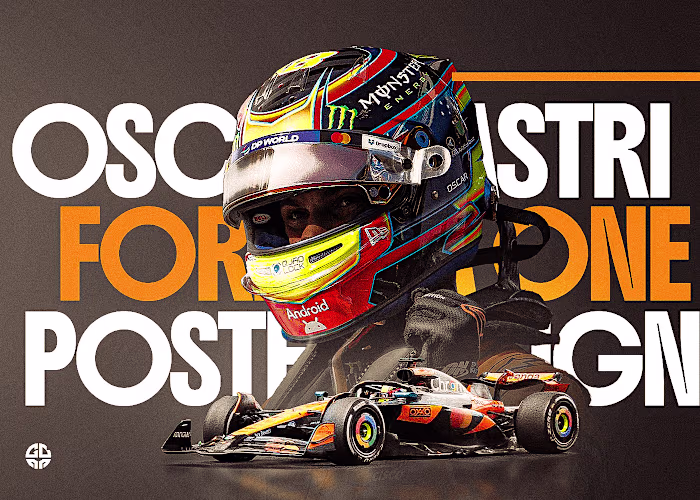 F1 Poster Design | McLaren's Oscar Piastri Chinese GP