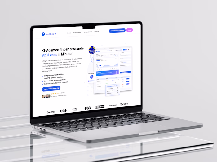 LeadScraper — Landing Page Design & Webflow Development
