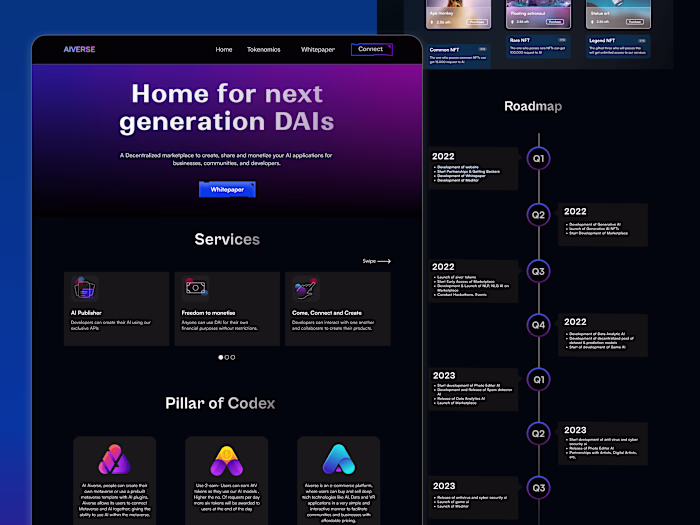 Web3 styled Website UI design