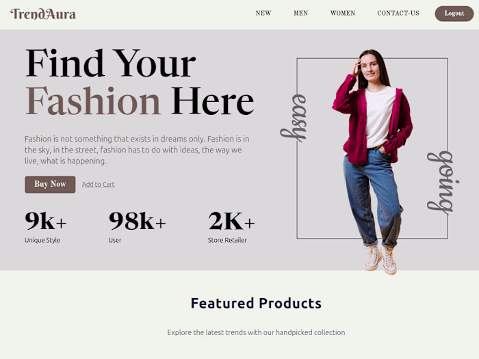 Trend Aura Fashion Store Ecommerce Platfrom