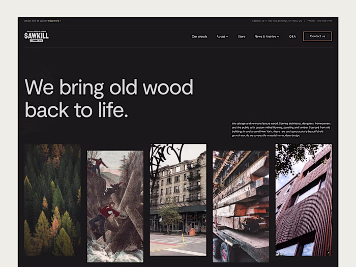 Reclaimed Wood Company Web Redesign