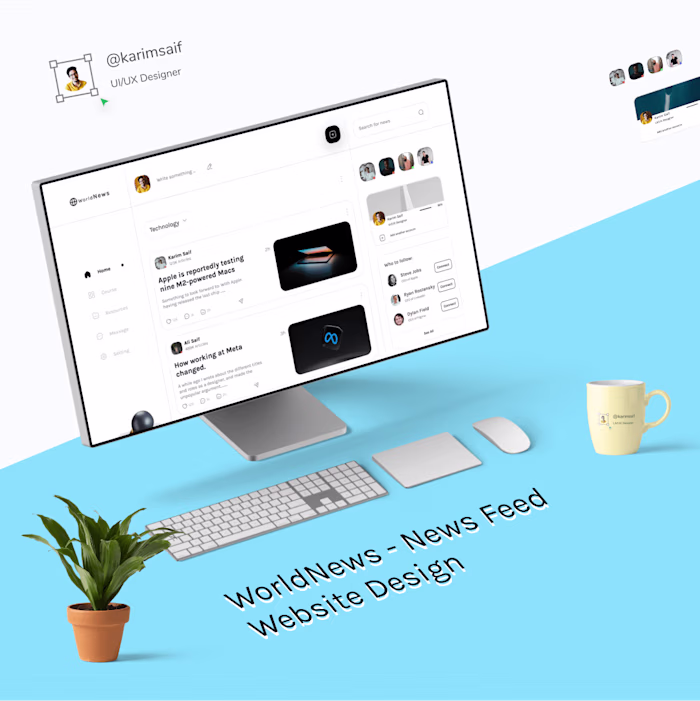 WorldNews - News Feed Website Design