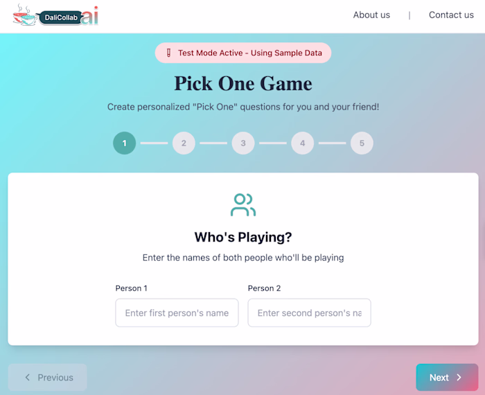 “Most Likely To Say…” – Customizable Game Powered by AI