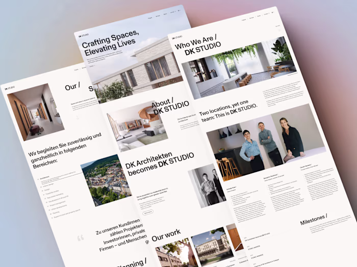 DK Studio Website design and development in Framer