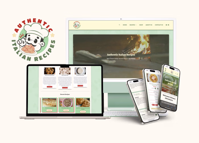 Authentic Italian Recipes - Brand Design / Web Design / SEO