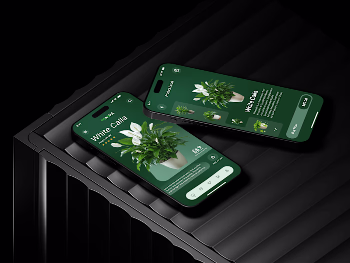 AURA - Premium Plant E-Commerce Mobile App UI/UX Design