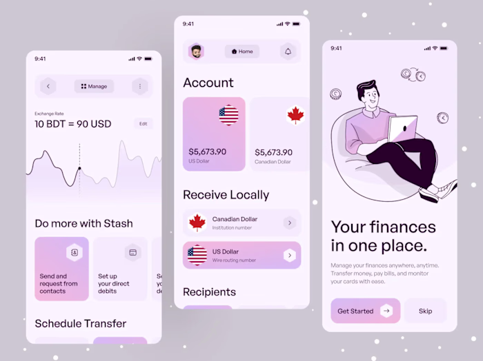 Money Management App UI In this money management app, users ...