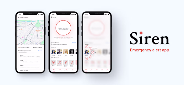Siren - Emergency app design