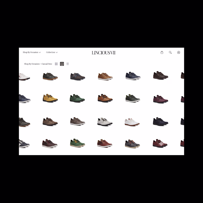 Luxury shopping, reimagined. This hero section removes the u...