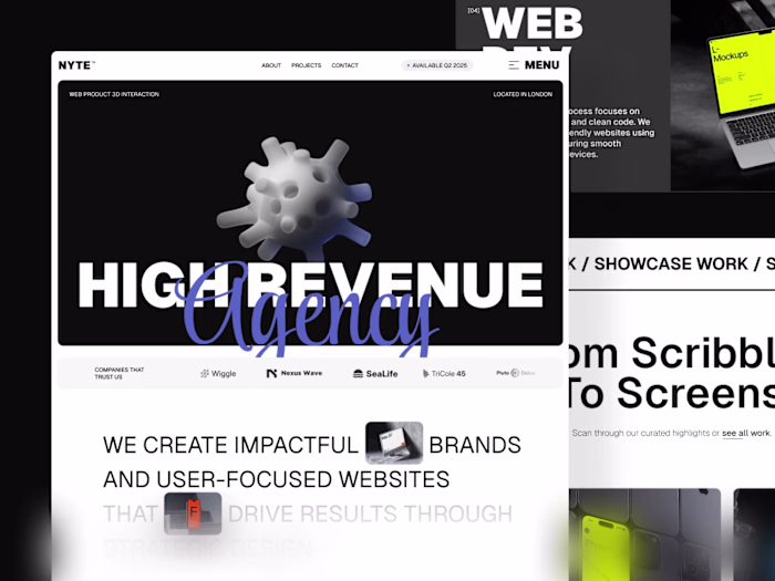 Nyte - Portfolio & Agency Themed Webflow Template 