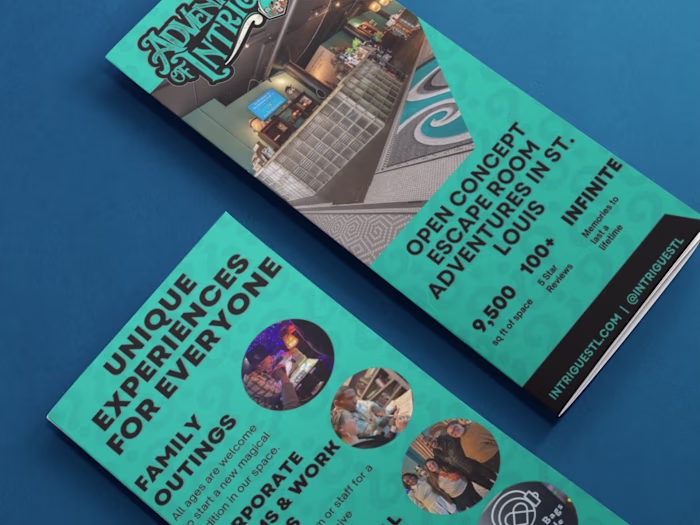 Adventures of Intrigue Trifold Design 