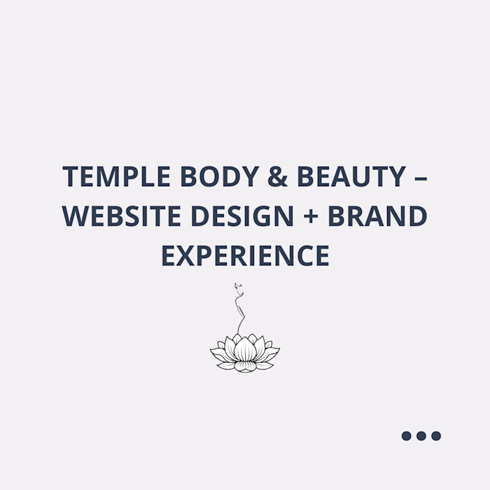 Temple Body & Beauty Brand Site Design