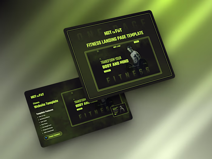 HiitToFiit Modern OnePage Fitness Framer