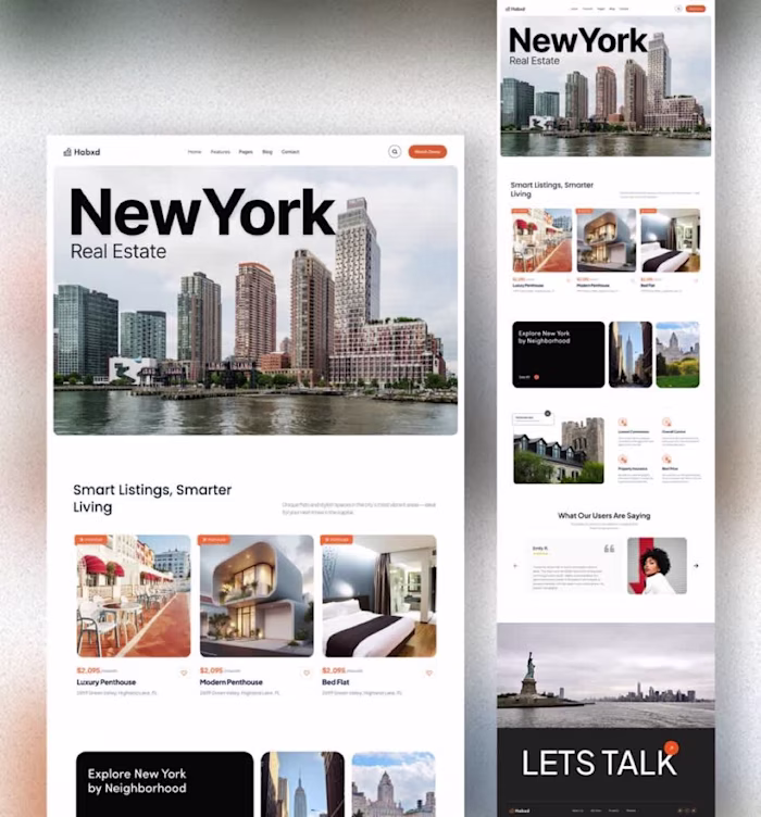 Real estate landing page