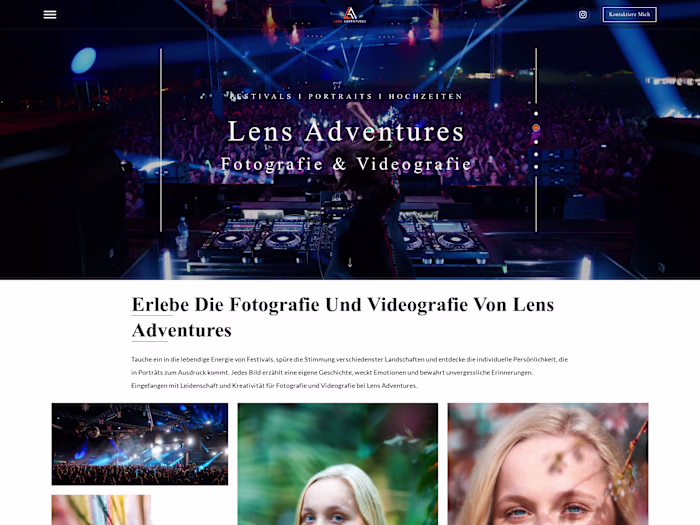 Framer Development for Lensadventures.de Portfolio