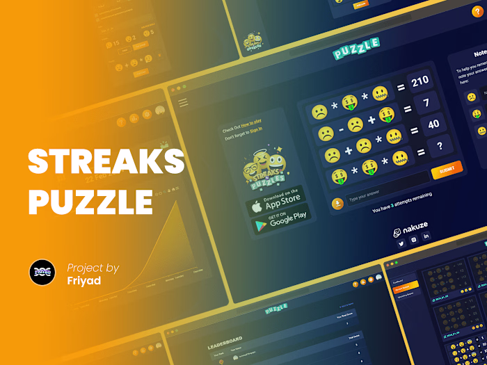 Streaks Puzzle | Puzzle Game | Full Stack Development