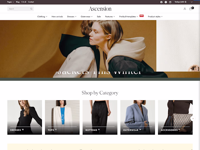 Ascension Shopify Website