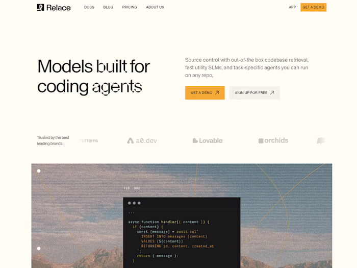 Relace.ai (http://Relace.ai) is a YC-backed