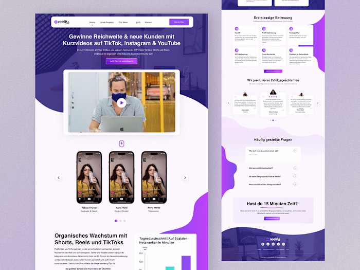 Reelify agency landing page