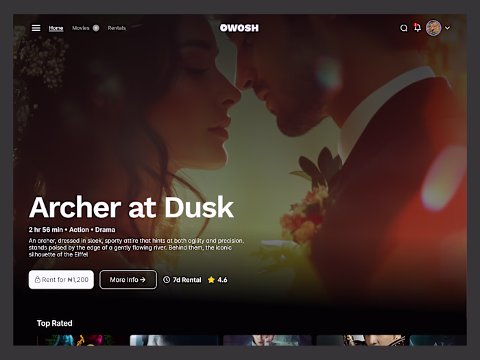 Owosh Films Streaming Platform Design