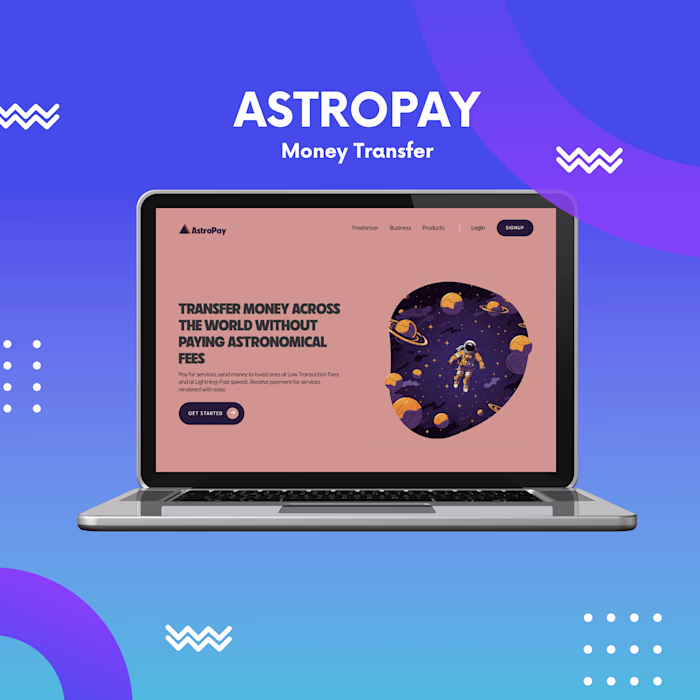 AstropayApp: Money Transfer Landing Page